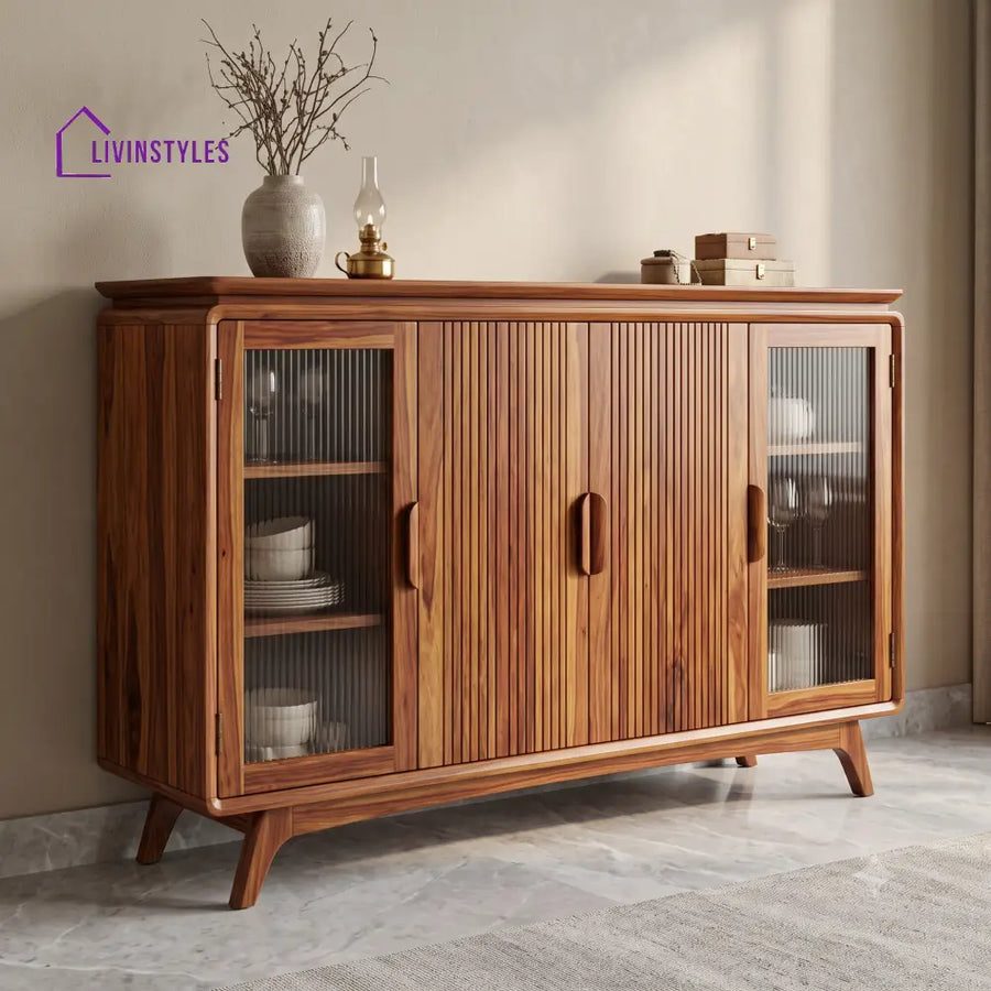 Lavanya Premium Sheesham Wood Sideboard and Cabinet for Living Room