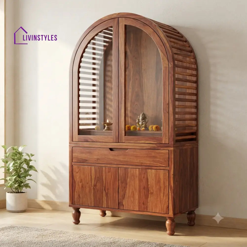 Lavanya Premium Solid Wood Home Temple | Pooja Mandir for Home