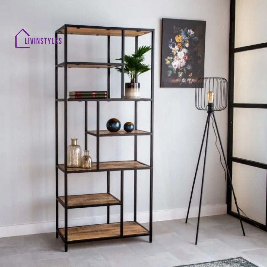 Lavanya Slim Line Metallic Bookshelf (Medium)