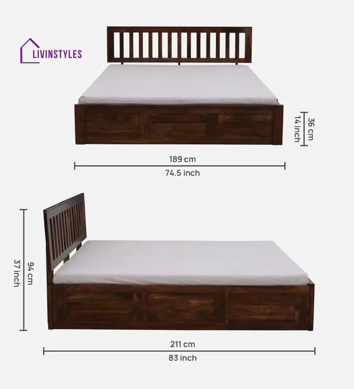 Bhawika Sheesham Wood box Storage Beds Bedroom Furniture Sets