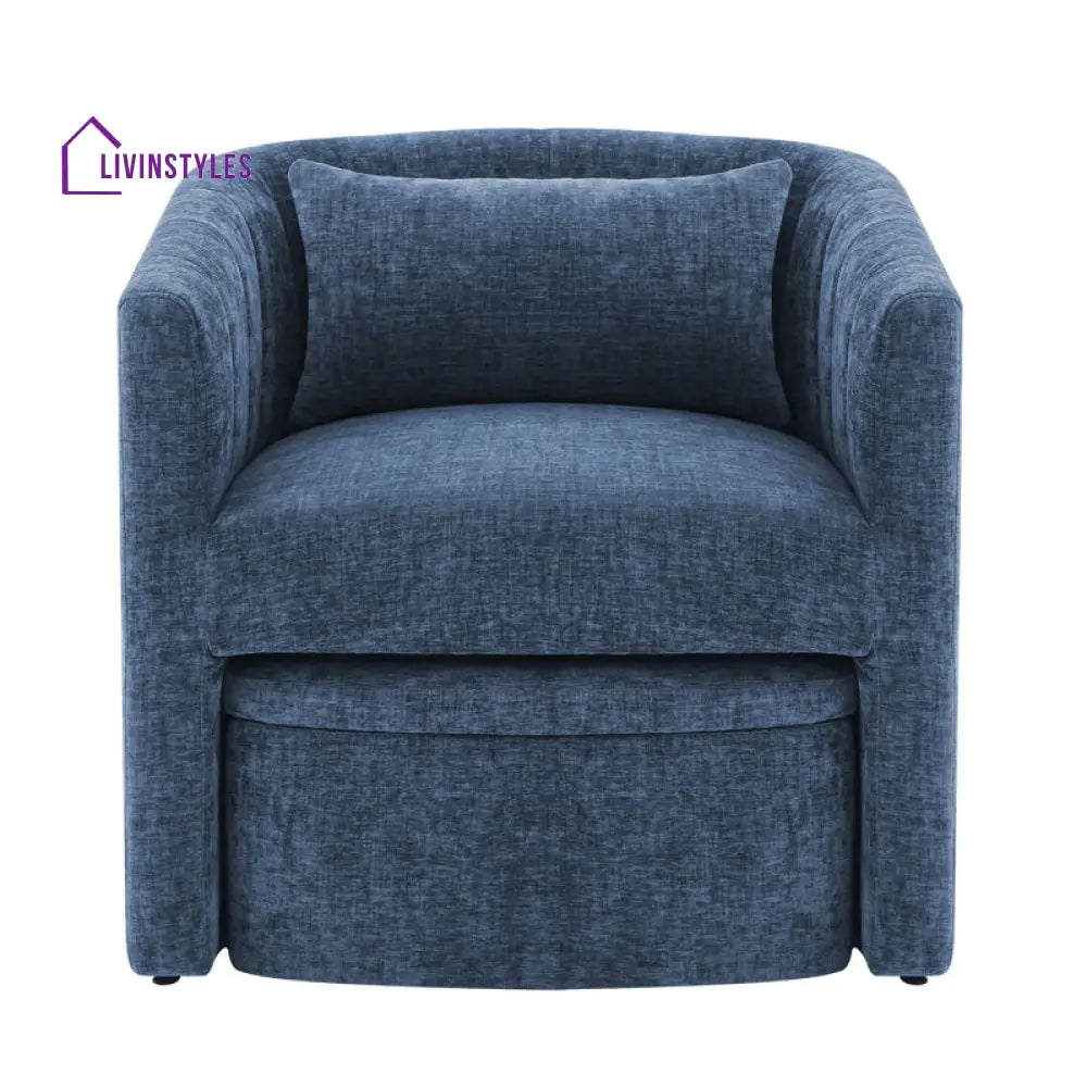 Laveena Solid Wood and Fabric Arm Chair | Living Room Chair | Lounge Chair