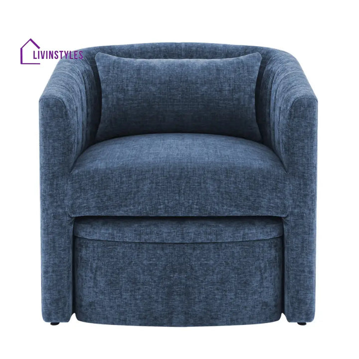 Laveena Solid Wood and Fabric Arm Chair | Living Room Chair | Lounge Chair