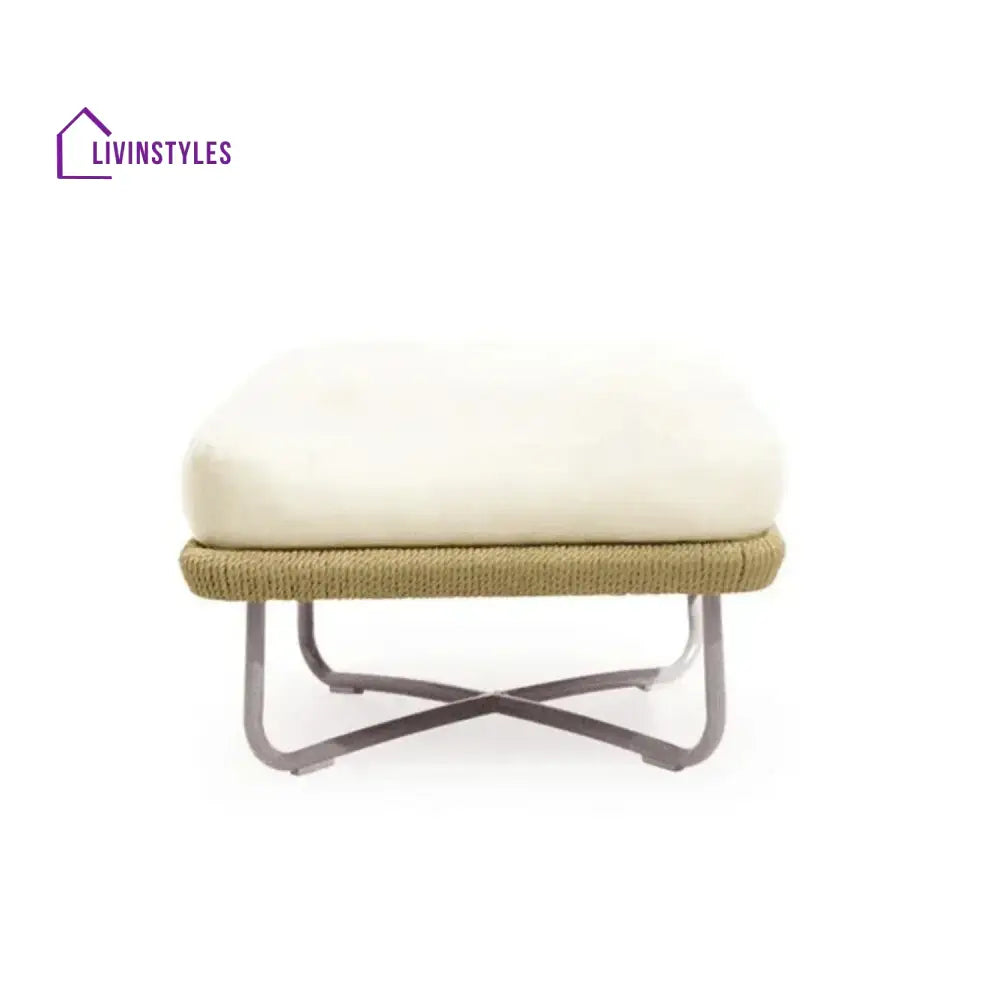 Lavika Outdoor 5pcs All-Weather Rope Sofa Set with Cushions (Beige & White) - Sofa Set