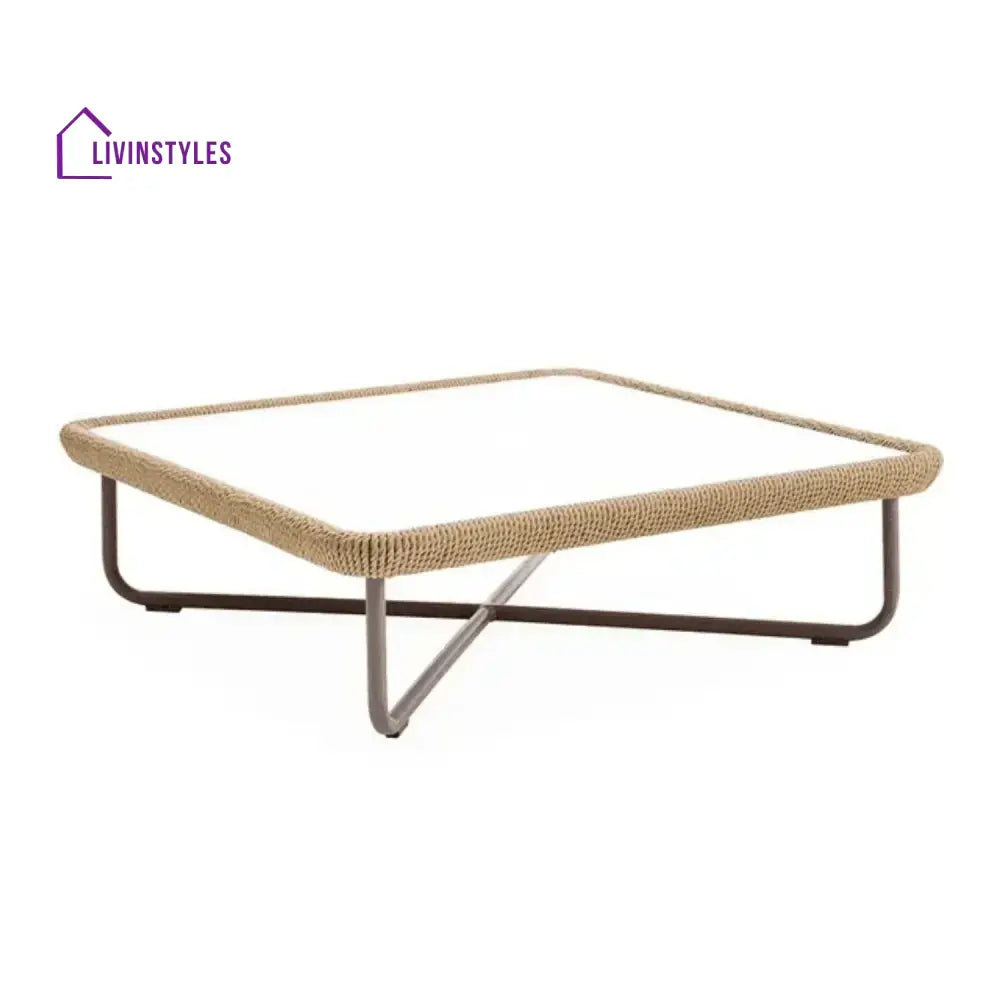 Lavika Outdoor 5pcs All-Weather Rope Sofa Set with Cushions (Beige & White) - Sofa Set