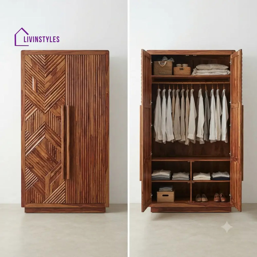 Lavika Wooden Wardrobe for Clothes | Cupboard for Clothes