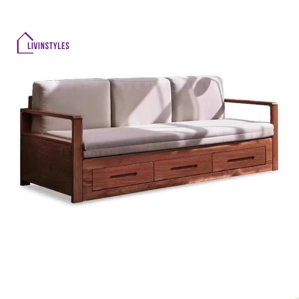 Lavita Solid Wood Sofa Come Bed | Easy Folding Sofa Come Bed
