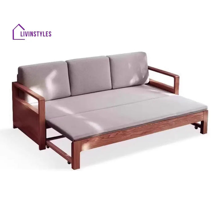 Lavita Solid Wood Sofa Come Bed | Easy Folding Sofa Come Bed