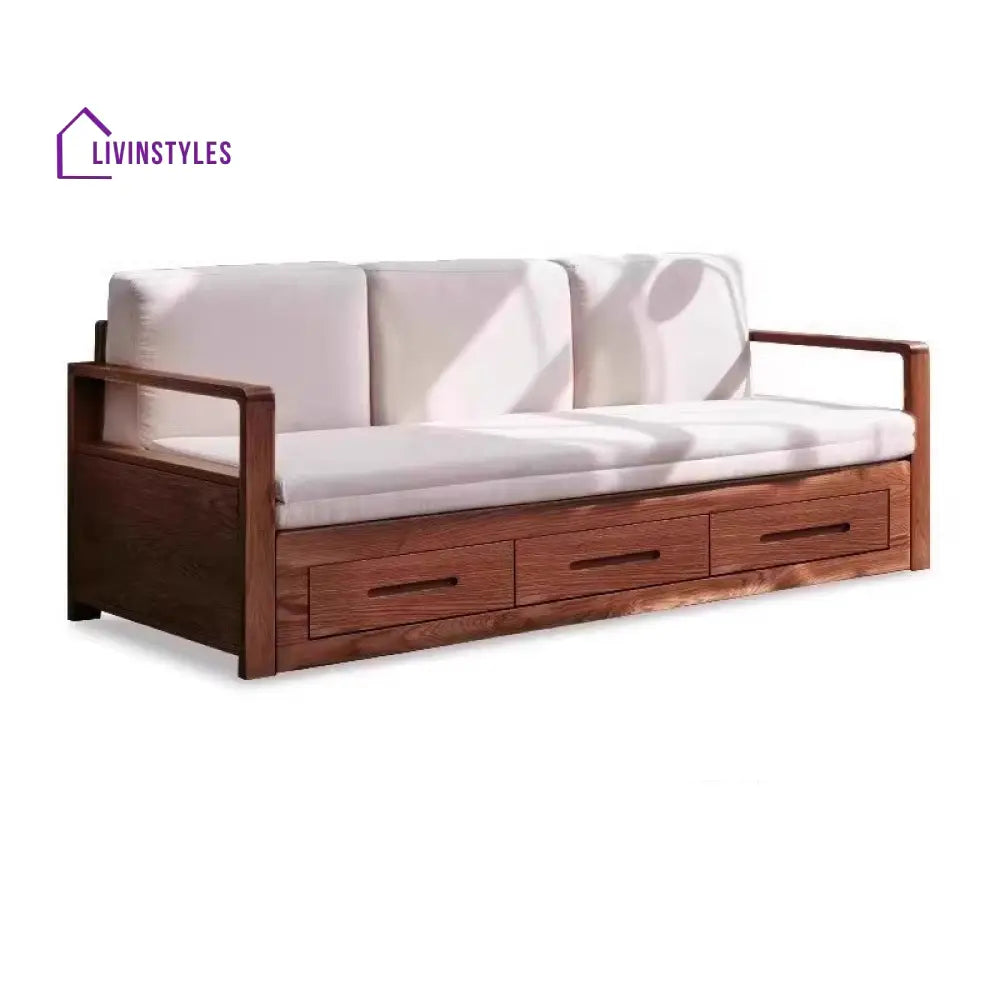 Lavita Solid Wood Sofa Come Bed | Easy Folding Sofa Come Bed