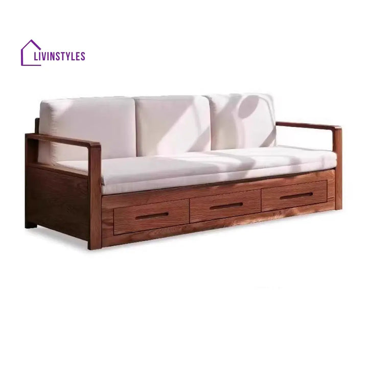 Lavita Solid Wood Sofa Come Bed | Easy Folding Sofa Come Bed