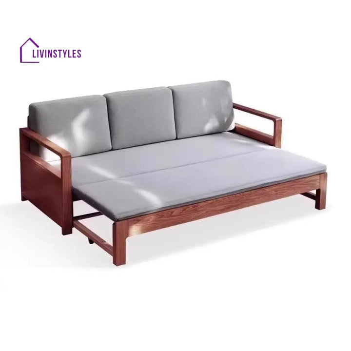 Lavita Solid Wood Sofa Come Bed | Easy Folding Sofa Come Bed