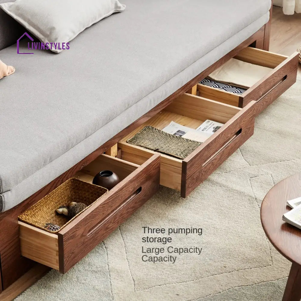 Lavita Solid Wood Sofa Come Bed | Easy Folding Sofa Come Bed