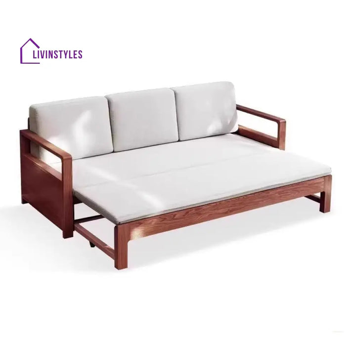 Lavita Solid Wood Sofa Come Bed | Easy Folding Sofa Come Bed