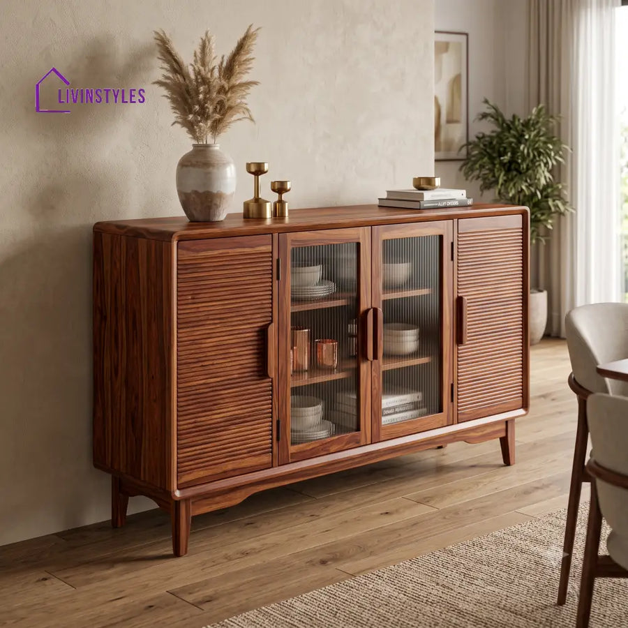 Laya Premium Sheesham Wood Sideboard and Cabinet for Living Room