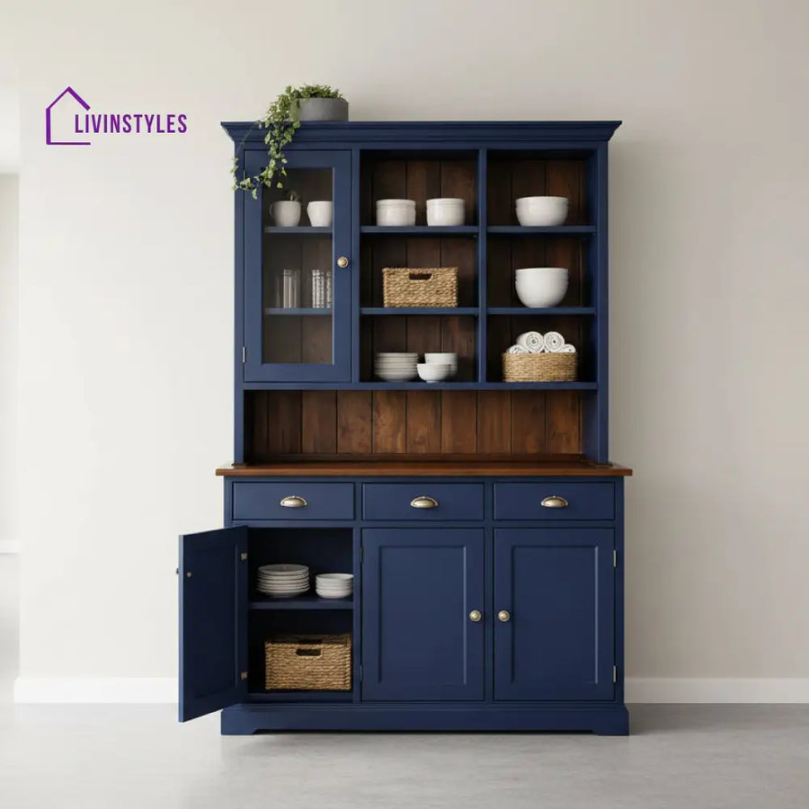 Layla Wooden Frame Kitchen Cabinet | Hutch Cabinet - Hutch Cabinet