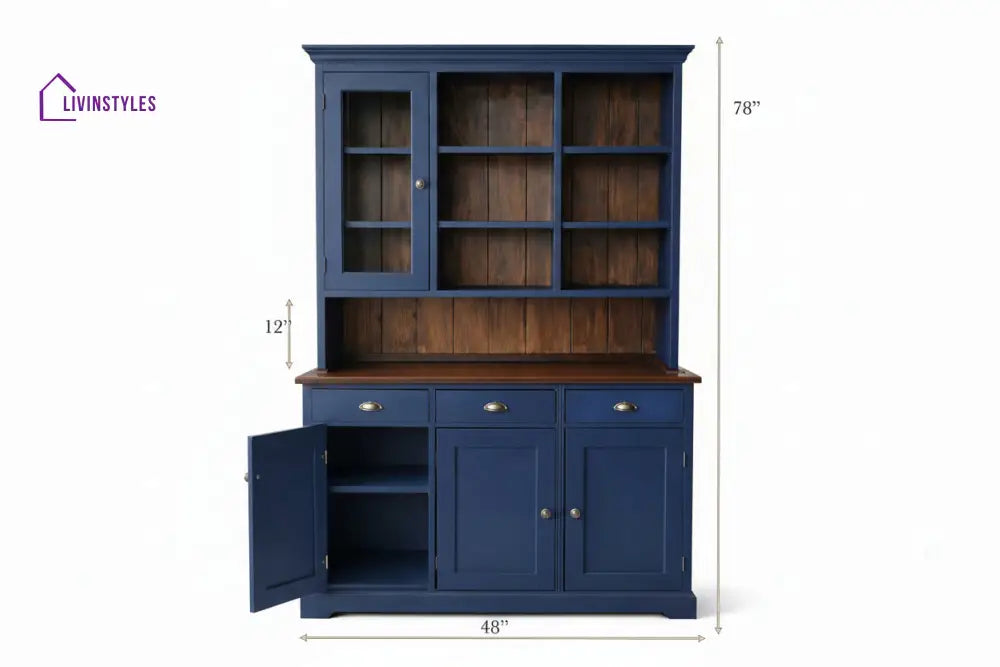 Layla Wooden Frame Kitchen Cabinet | Hutch Cabinet - Hutch Cabinet