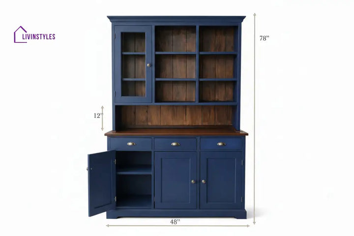 Layla Wooden Frame Kitchen Cabinet | Hutch Cabinet - Hutch Cabinet