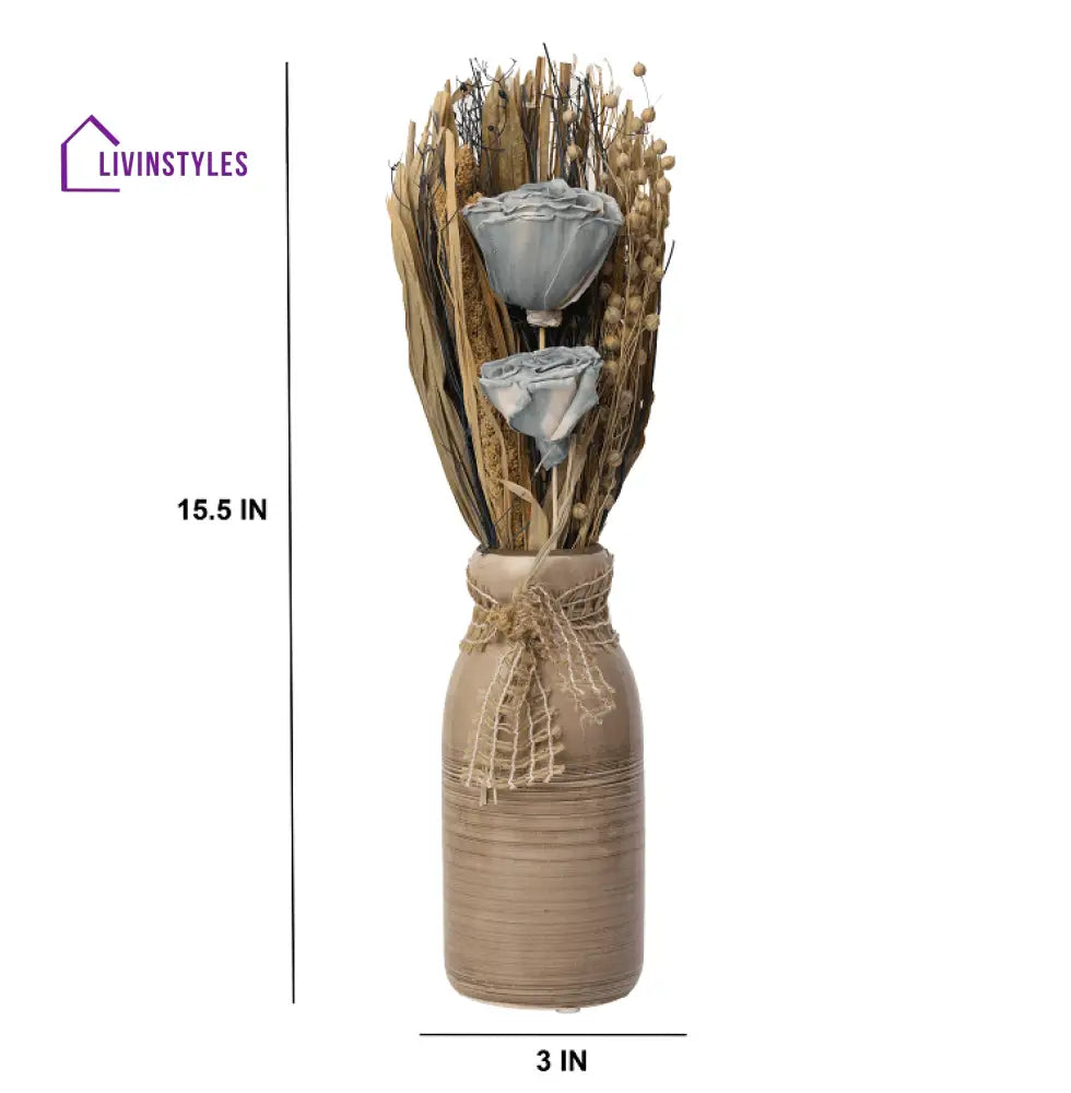 Lea Dried Ocean Blue Big Vase