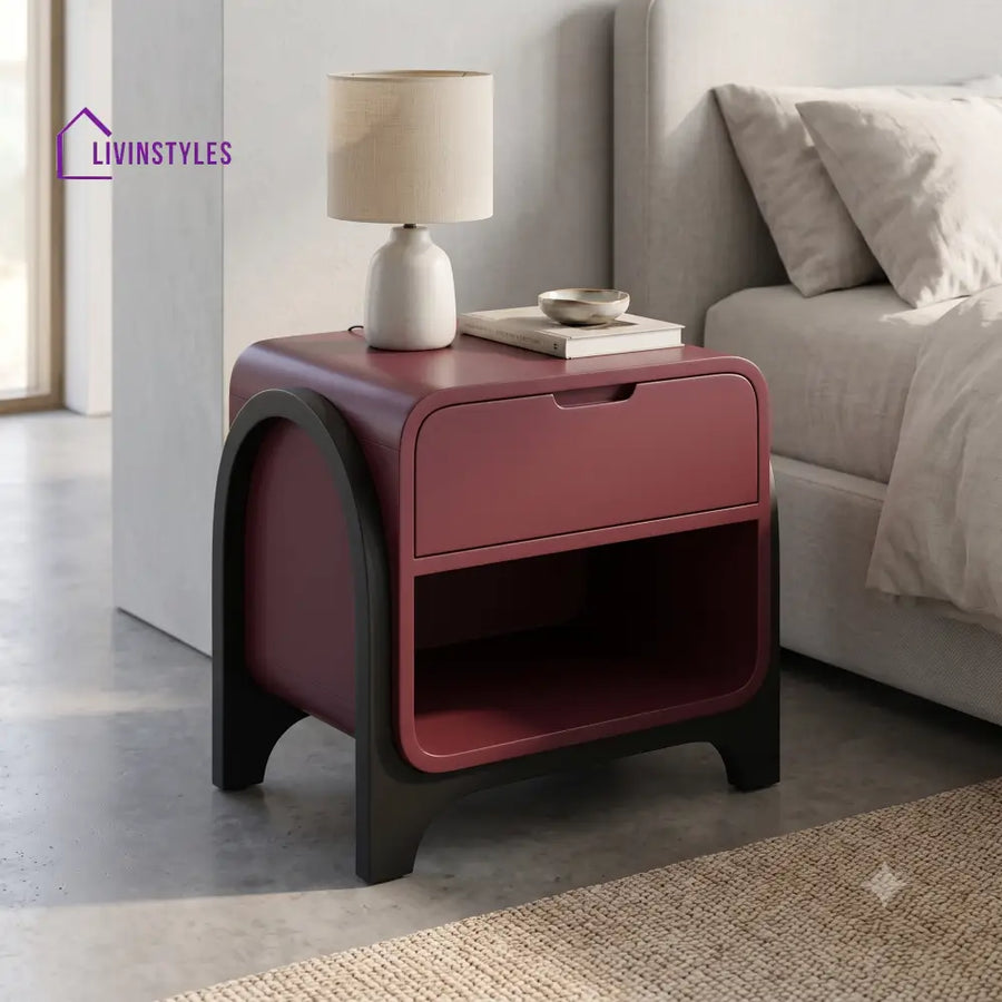 Léa Premium Solid Wood Bedside Table | Side Table for Bedroom
