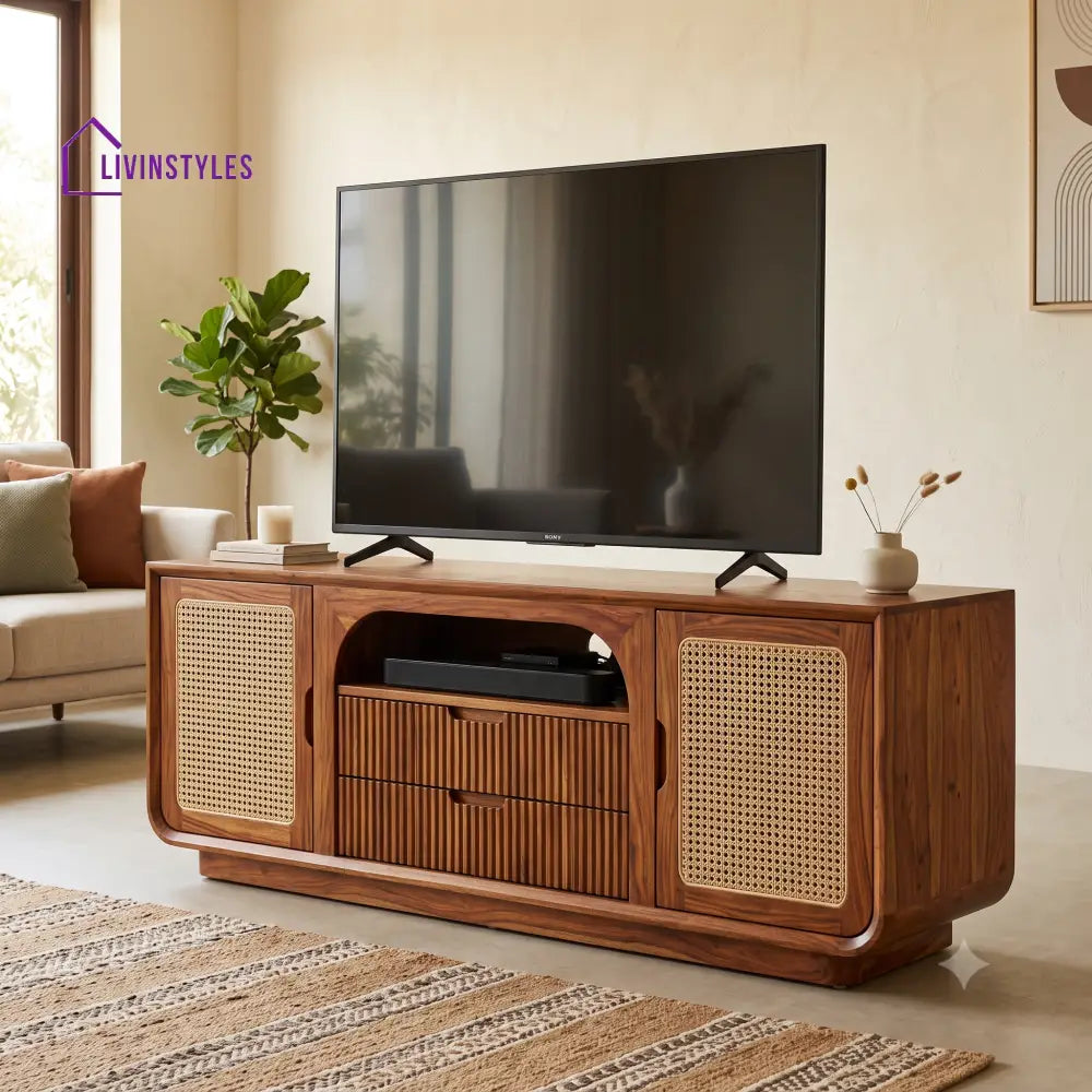 Lea Solid Sheesham Wood Tv Unit for Living Room | Tv Cabinet | Tv Console Unit
