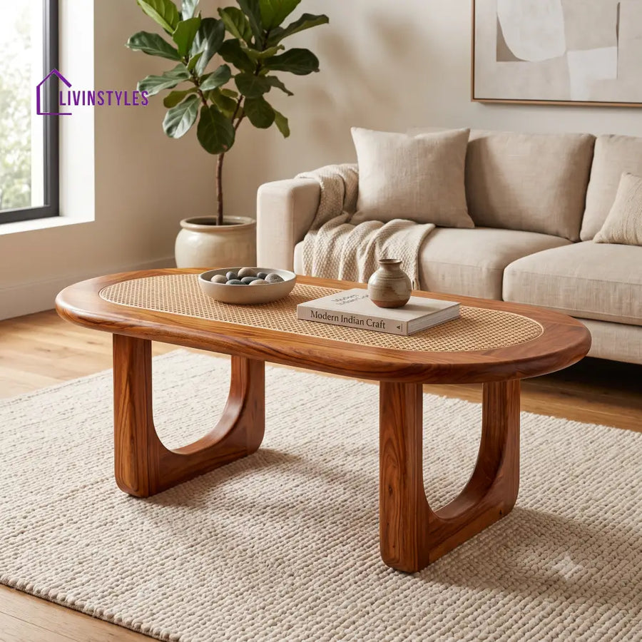 Léaëlle Wooden Coffee Table for Living Room | Tea Table | Teapoy | Center table