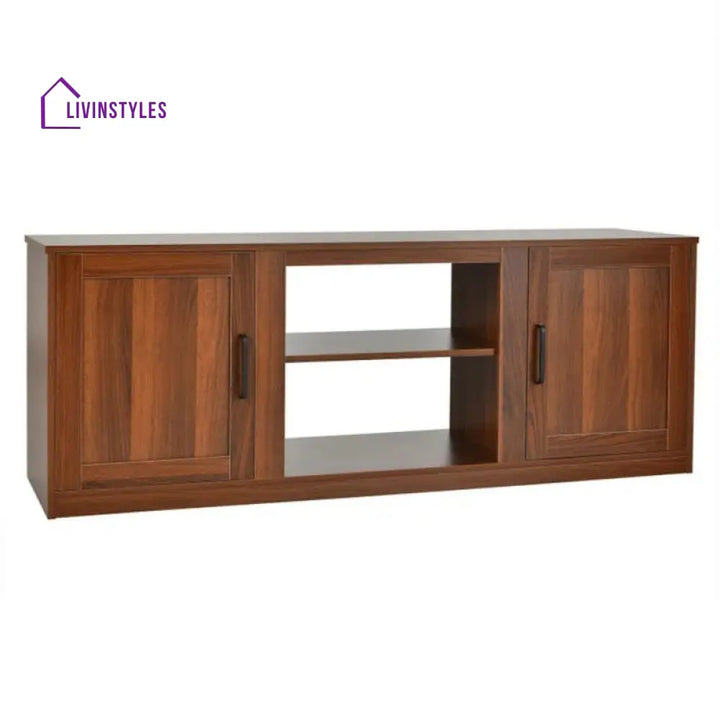 Leah Wood Finish Tv Unit Stand for Living Room