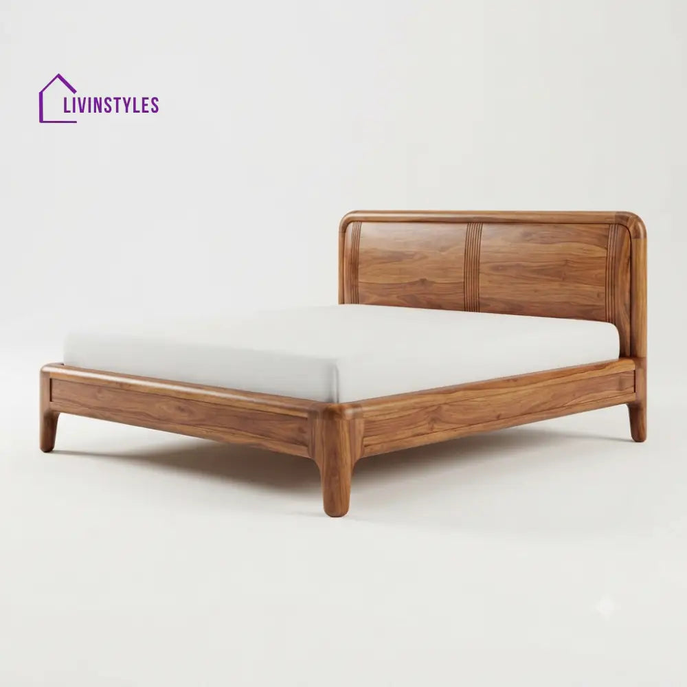 Lebogang Wooden Double Bed | King Size Bed | Queen Size Bed - Bed Without Storage