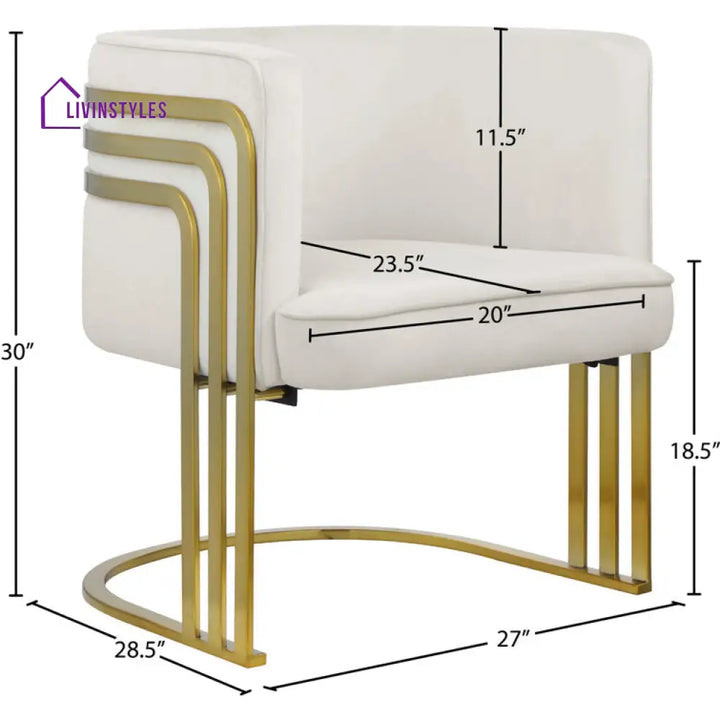 Leesha Metal and Fabric Arm Chair | Living Room Chair | Lounge Chair