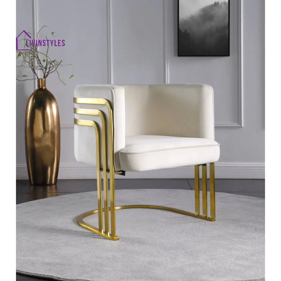 Leesha Metal and Fabric Arm Chair | Living Room Chair | Lounge Chair