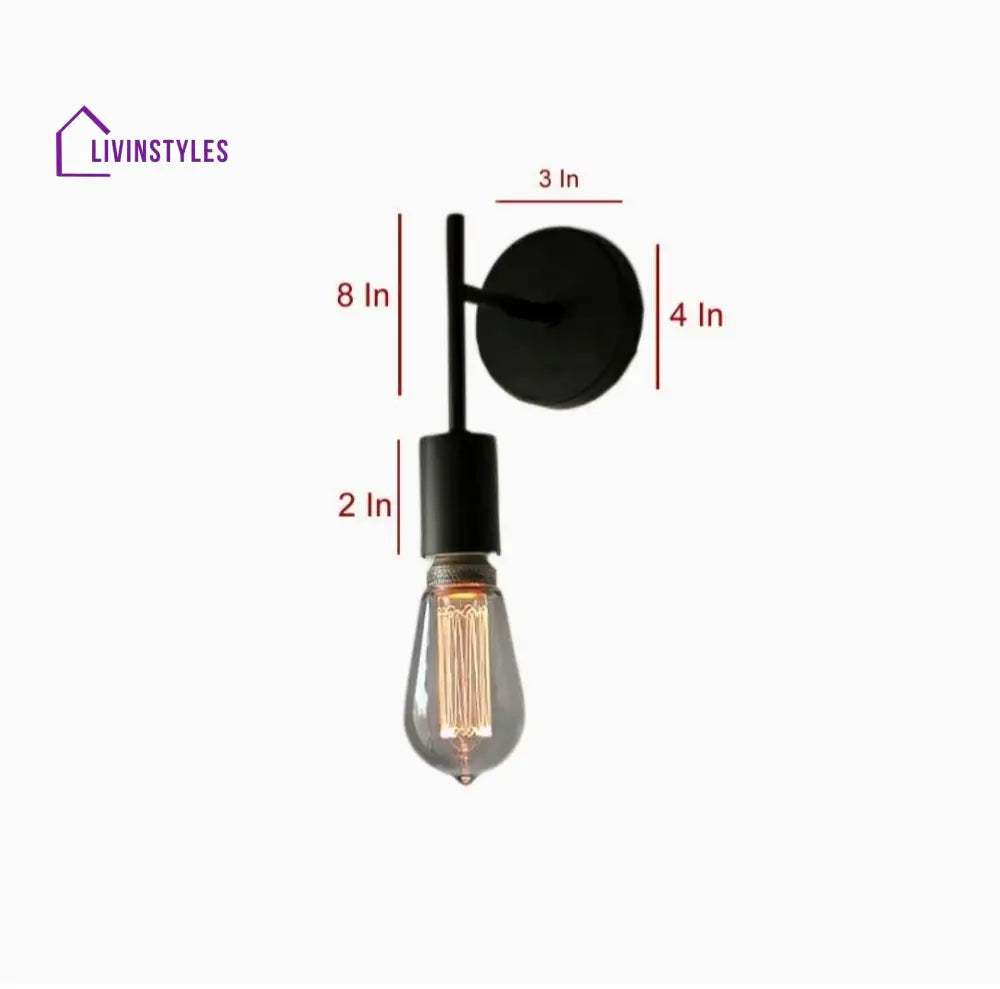 Leibal Black Metal Wall Light By Ss Lightings Lamp