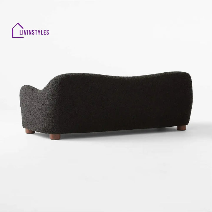 Lekha 3 Seater Teak Wood Boucle Sofa