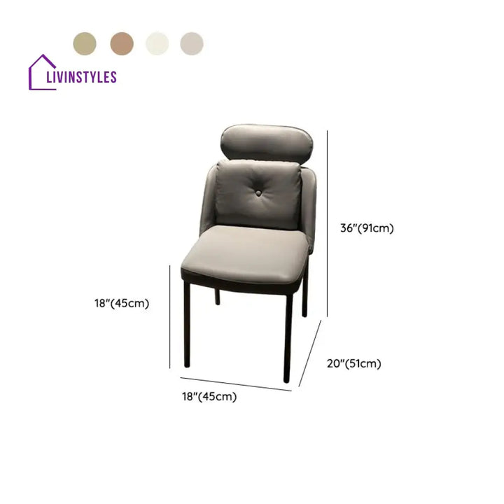 Lekha Metal Dining Chair | Stainless Steel