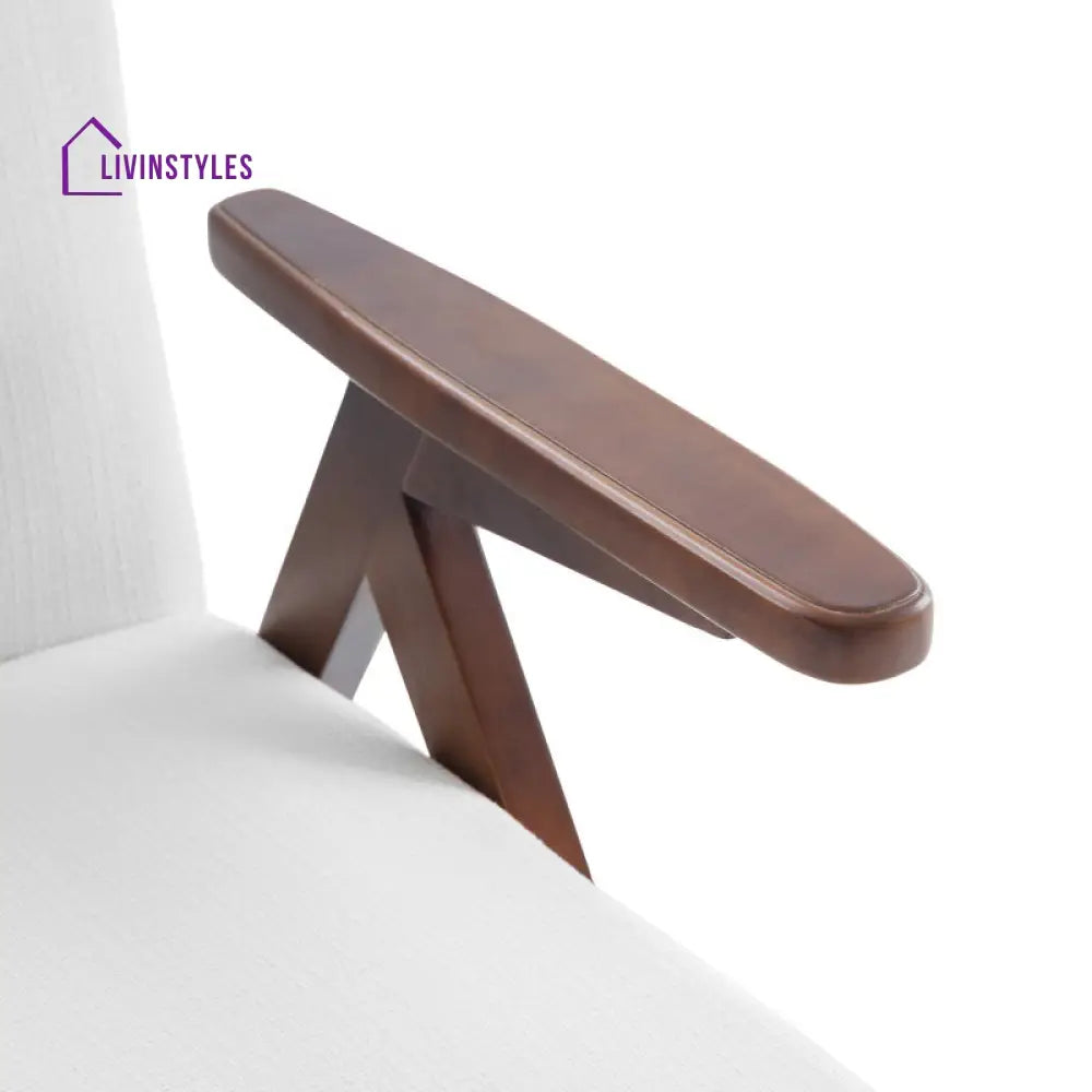 Lekha Solid Wood and Fabric Arm Chair | Living Room Chair | Lounge Chair