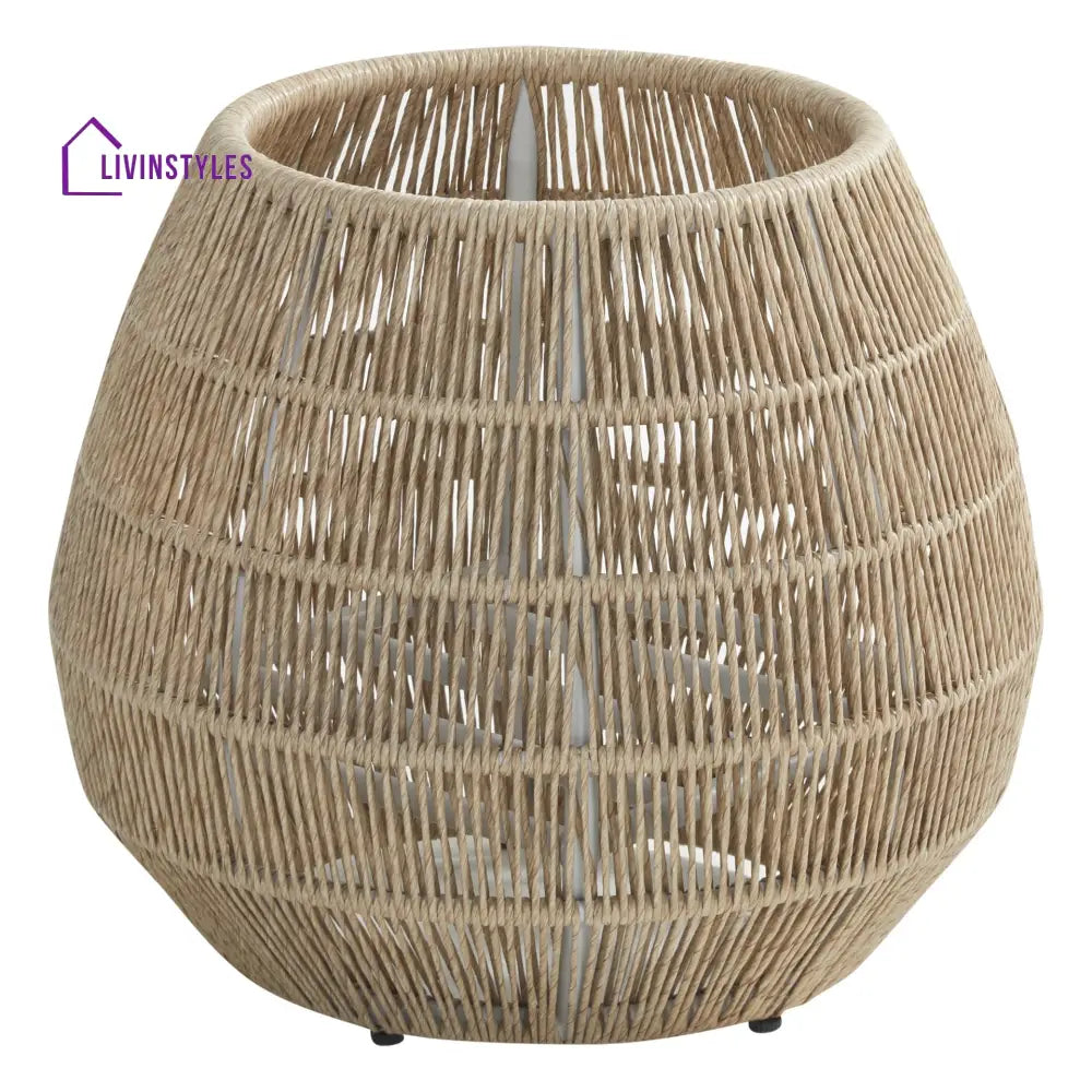 Lenki Outdoor Planters For Garden Balcony (Tan) Braided & Rope - Small - Planter