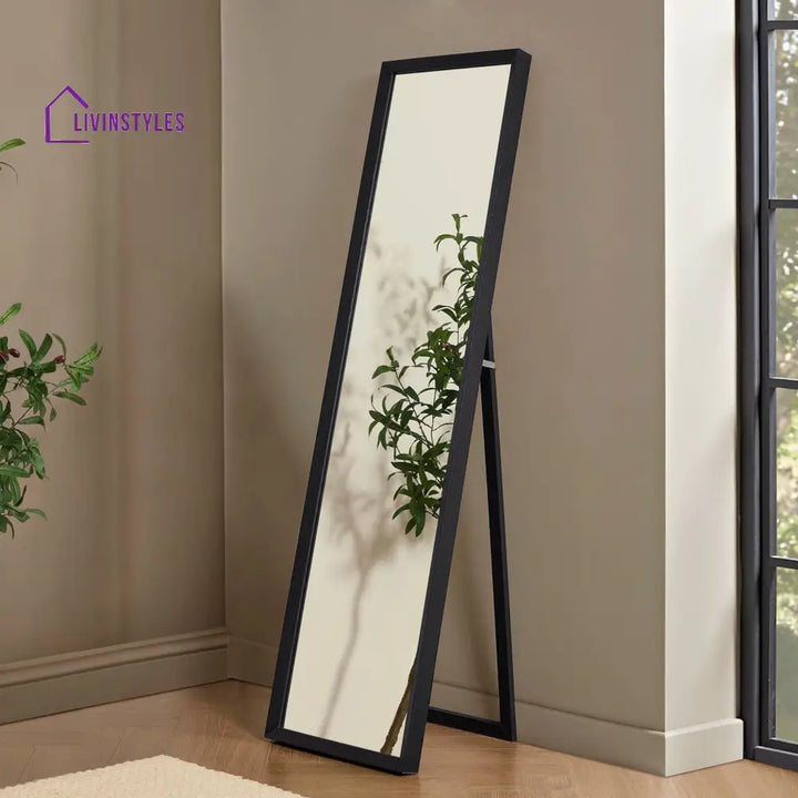 Leonardo Rectangle Free Standing Mirror - Black Mirrors
