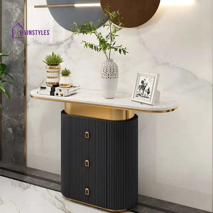 Leonid Stainless Steel Console Table for Living Room