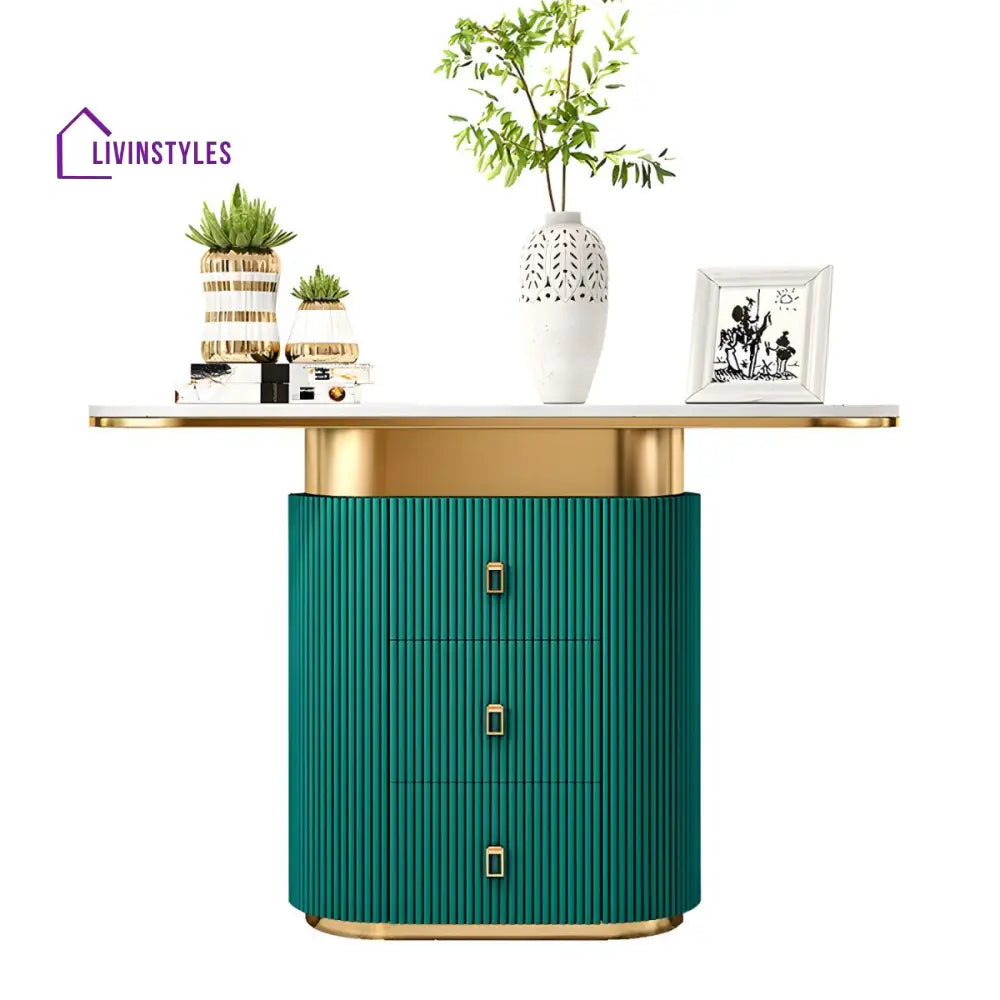 Leonid Stainless Steel Console Table for Living Room