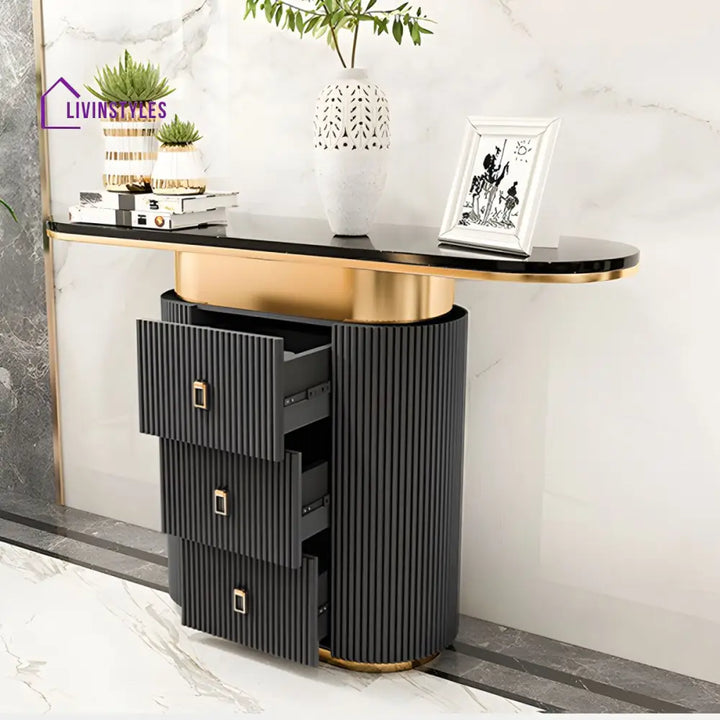 Leonid Stainless Steel Console Table for Living Room