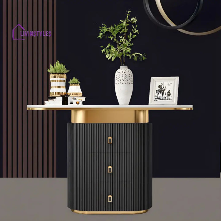 Leonid Stainless Steel Console Table for Living Room