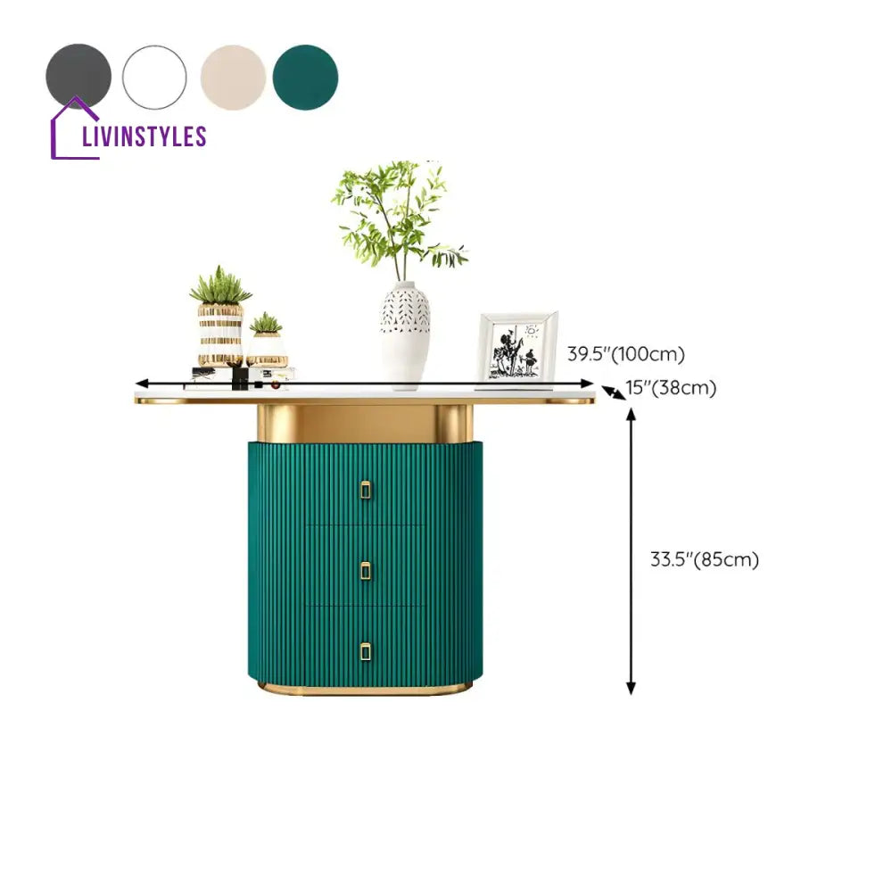 Leonid Stainless Steel Console Table for Living Room