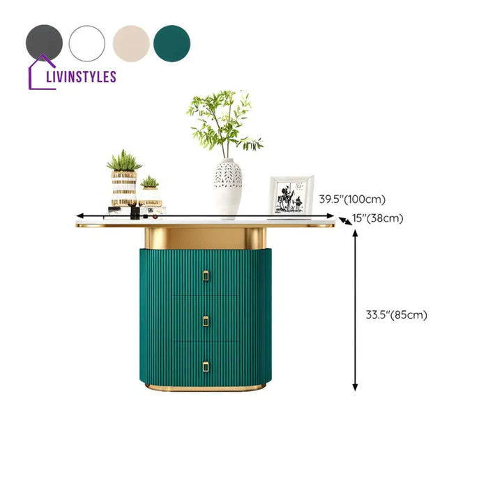 Leonid Stainless Steel Console Table for Living Room