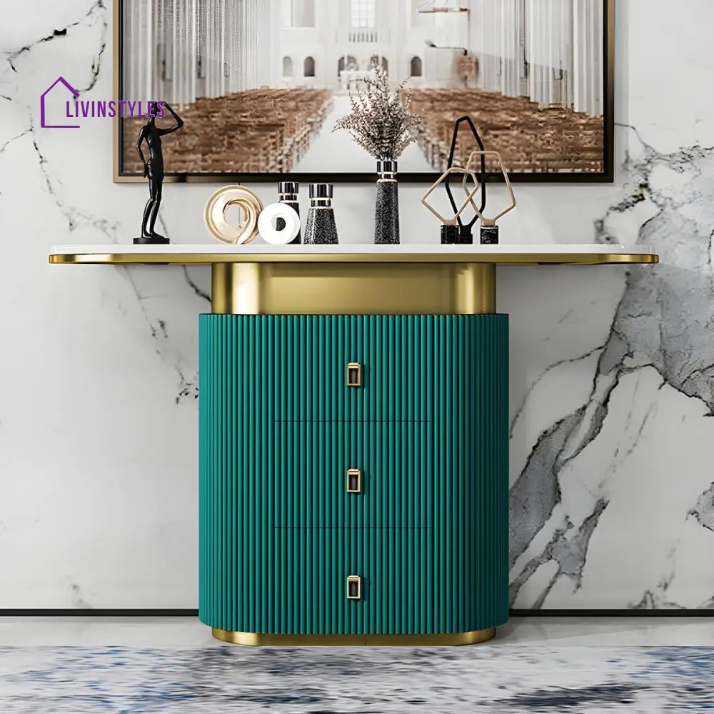 Leonid Stainless Steel Console Table for Living Room