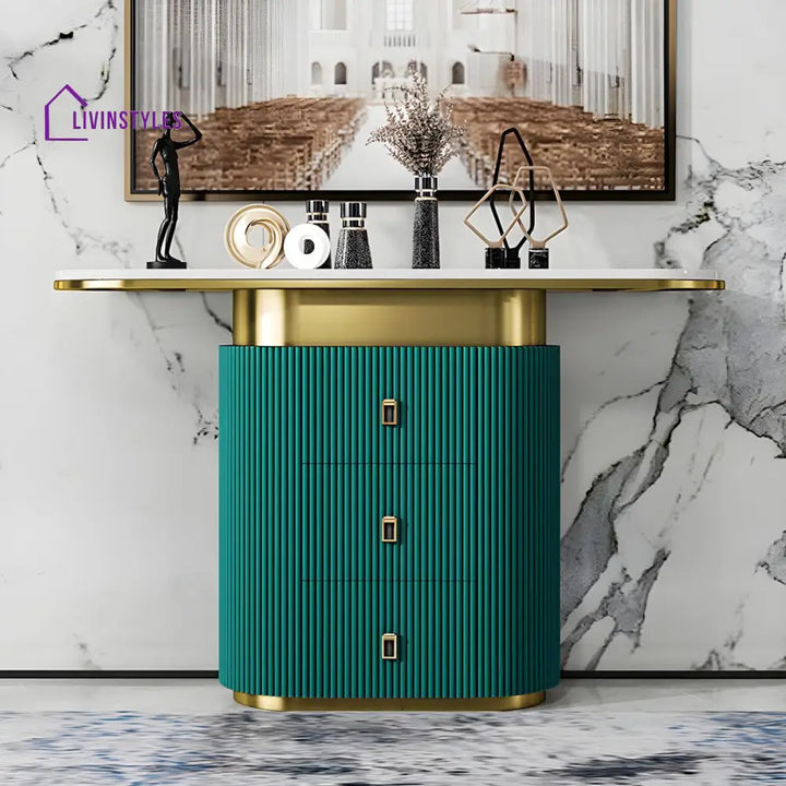Leonid Stainless Steel Console Table for Living Room