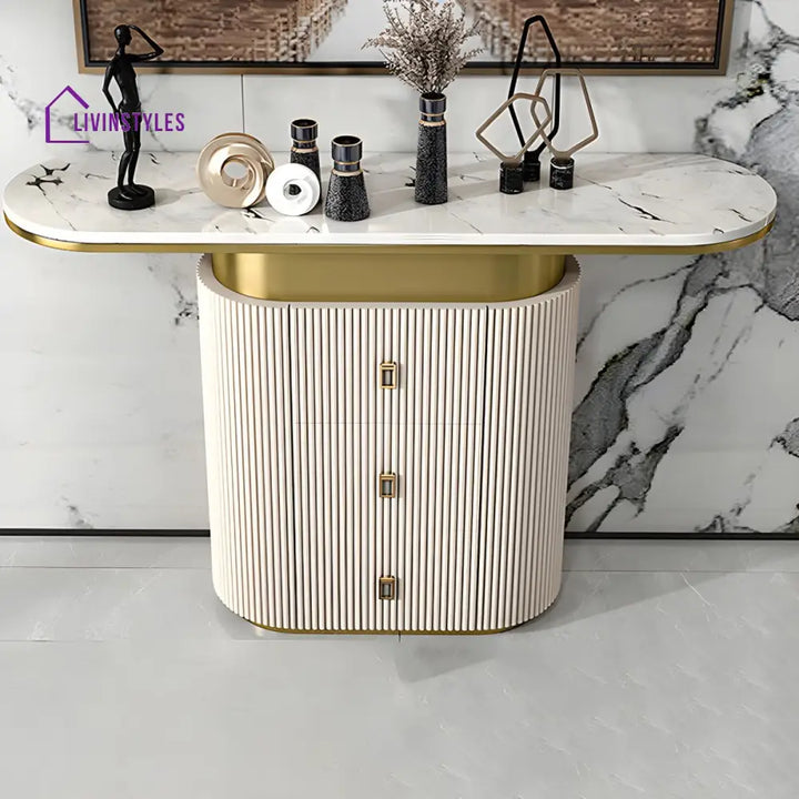 Leonid Stainless Steel Console Table for Living Room