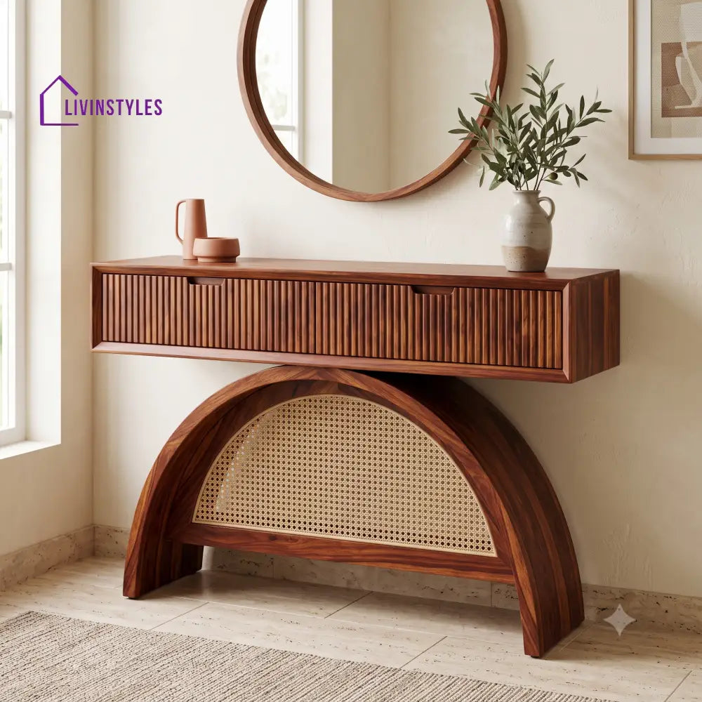 Leonie Premium Wooden Console Table for Living Room | Entryway Table