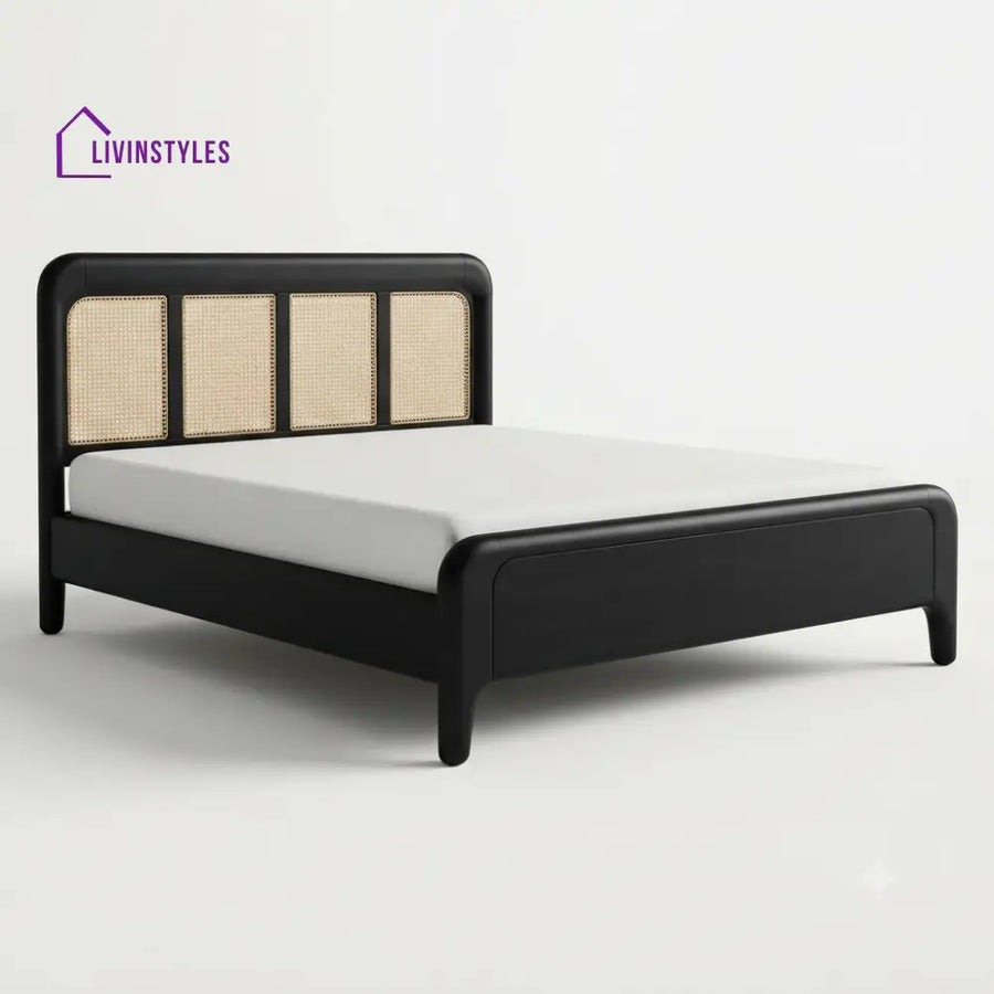 Lerato Wooden Double Bed | King Size Bed | Queen Size Bed - Bed Without Storage