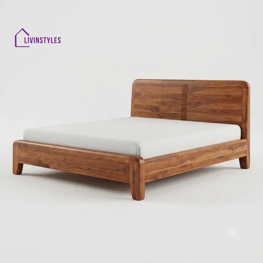 Lesedi Wooden Double Bed | King Size Bed | Queen Size Bed - Bed Without Storage