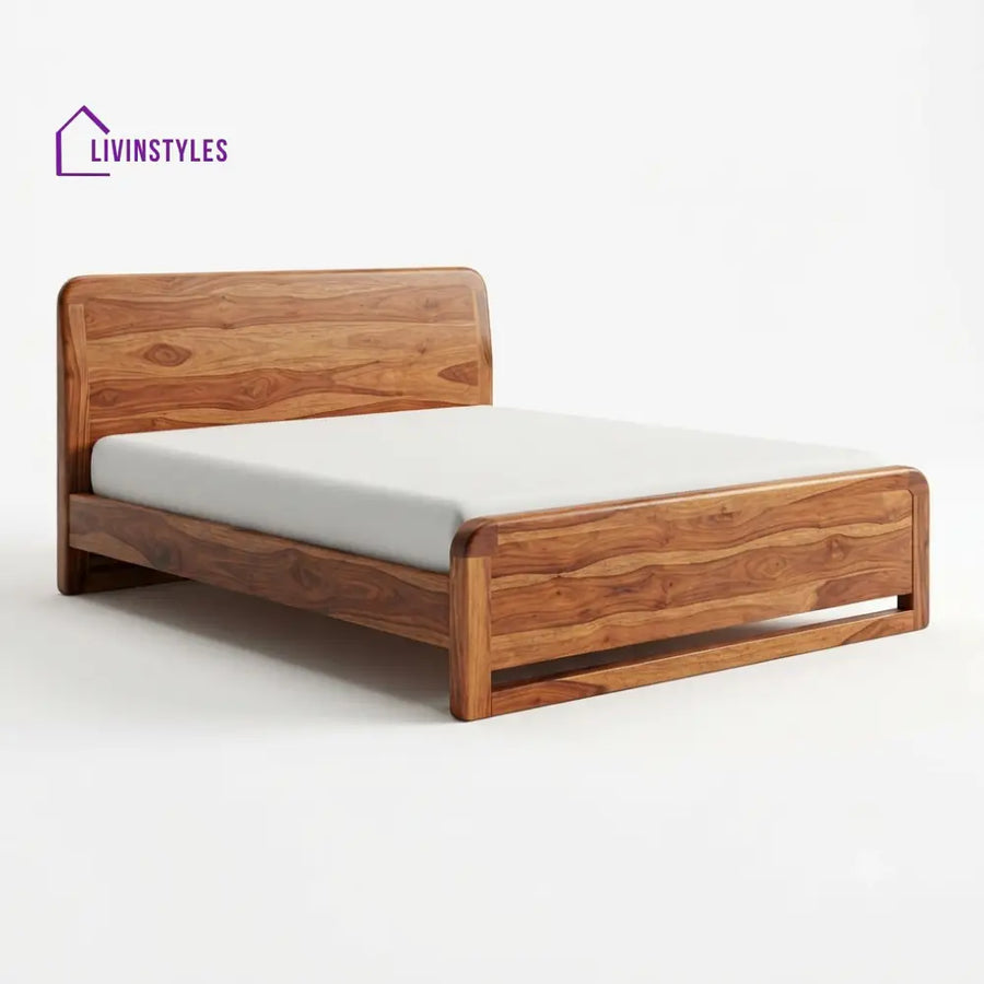 Lesego Wooden Double Bed | King Size Bed | Queen Size Bed - Bed Without Storage