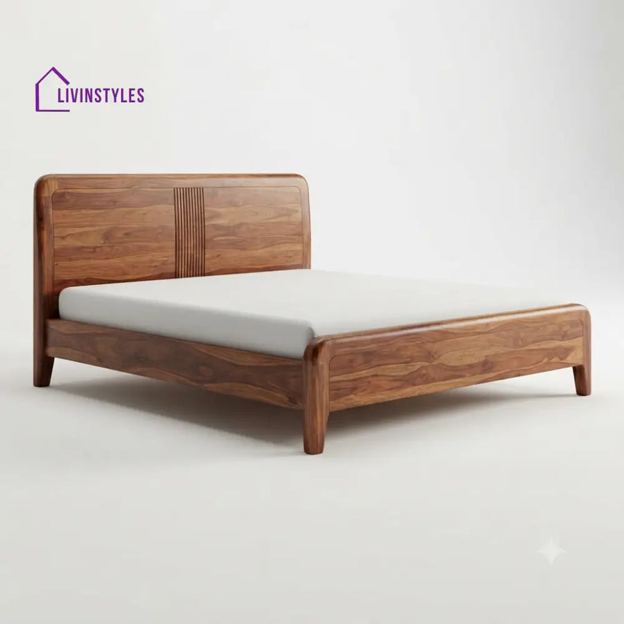 Lethukuthula Wooden Double Bed | King Size Bed | Queen Size Bed - Bed Without Storage