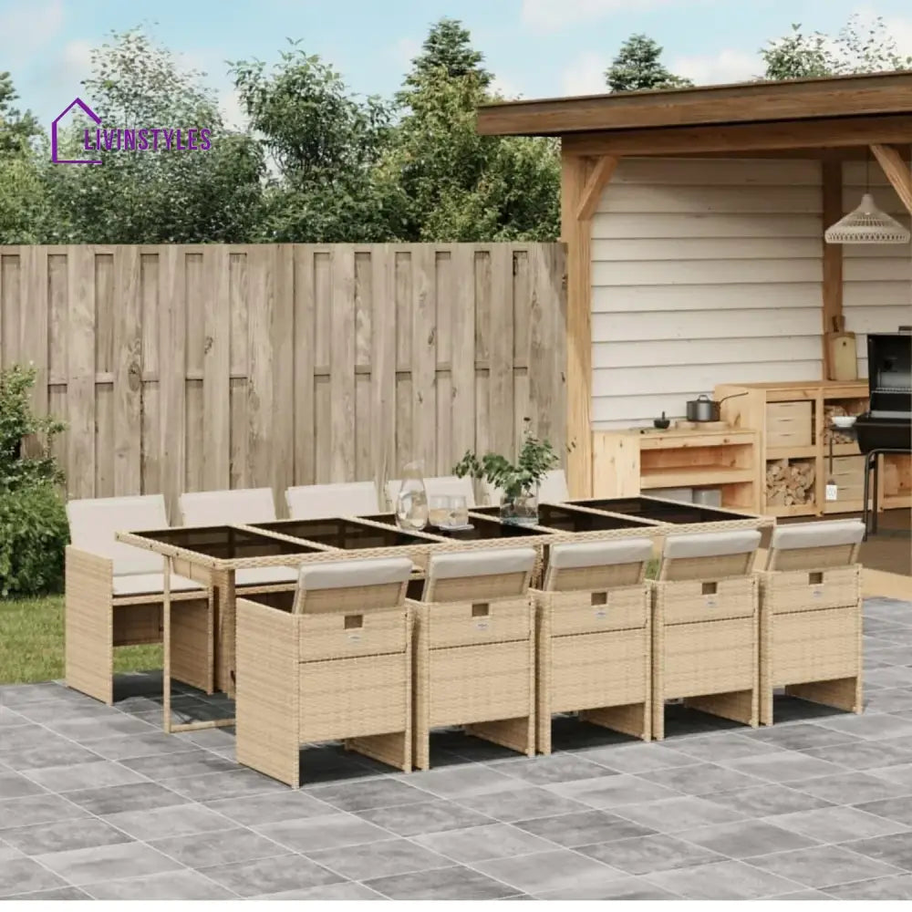 Leticia All Weather Wicker Patio Dinning Table Set
