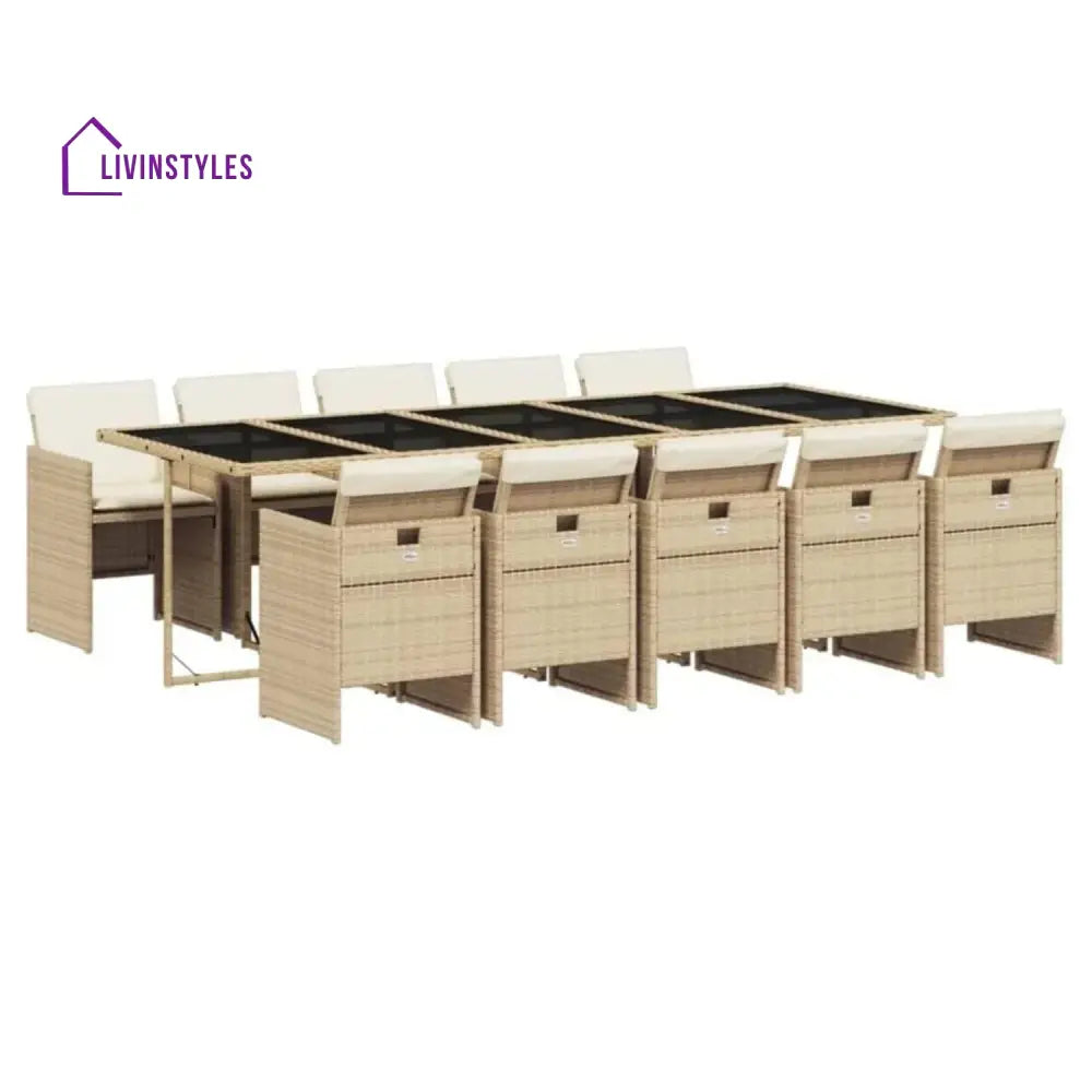 Leticia All Weather Wicker Patio Dinning Table Set